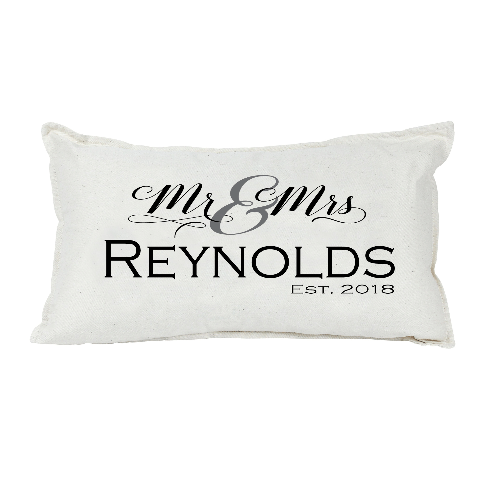 Mr and mrs est 2018 outlet pillow