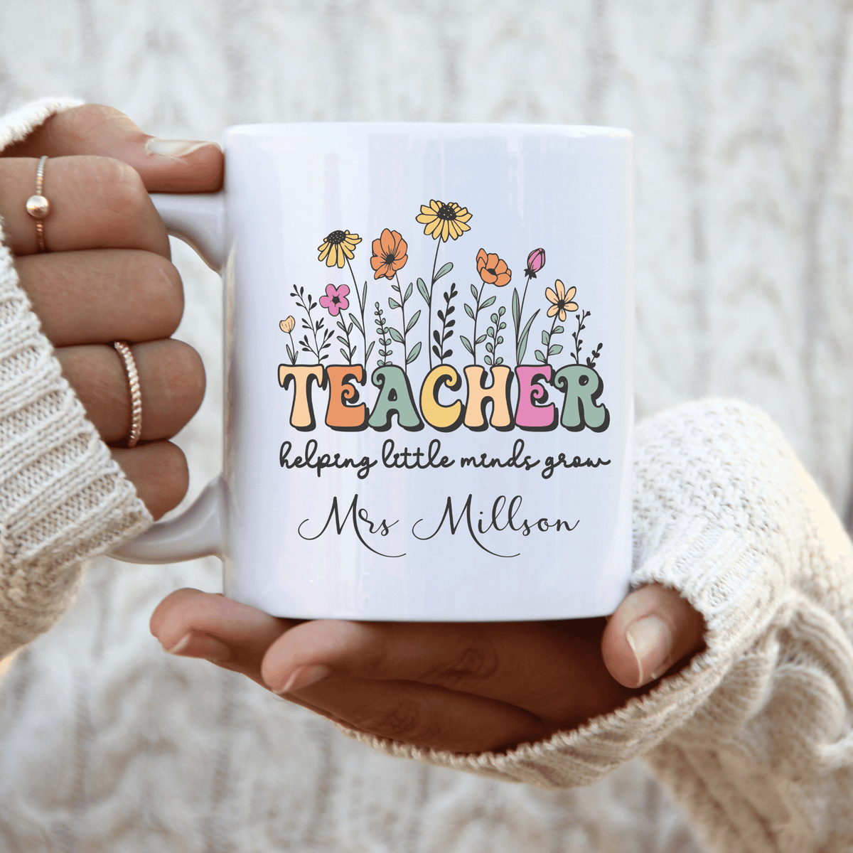 TEACHER WILDFLOWER MUG