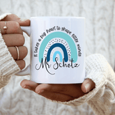 BLUE RAINBOW TEACHER MUG