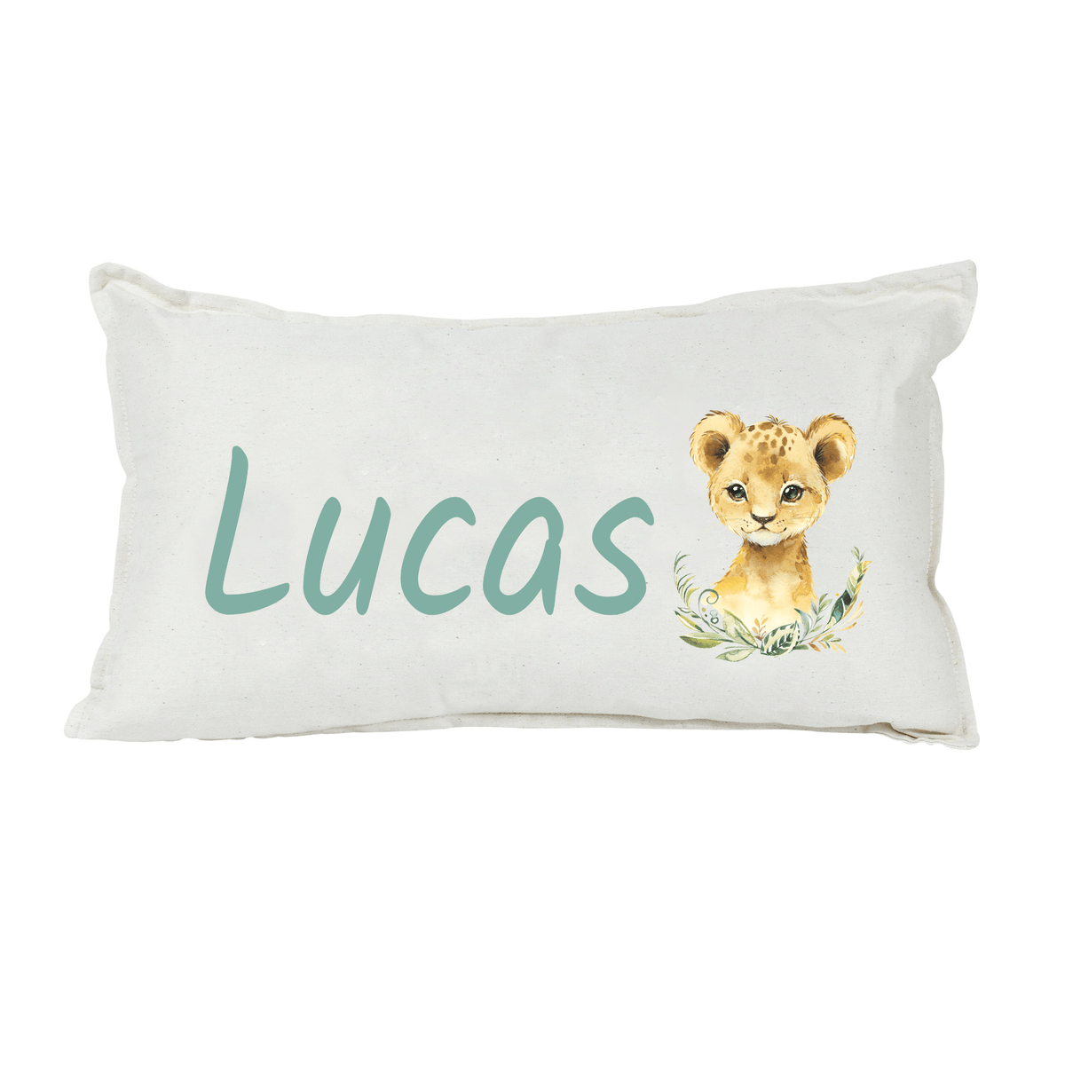 Lil Green Rhino animal pillow LION CUB RECTANGLE PILLOW