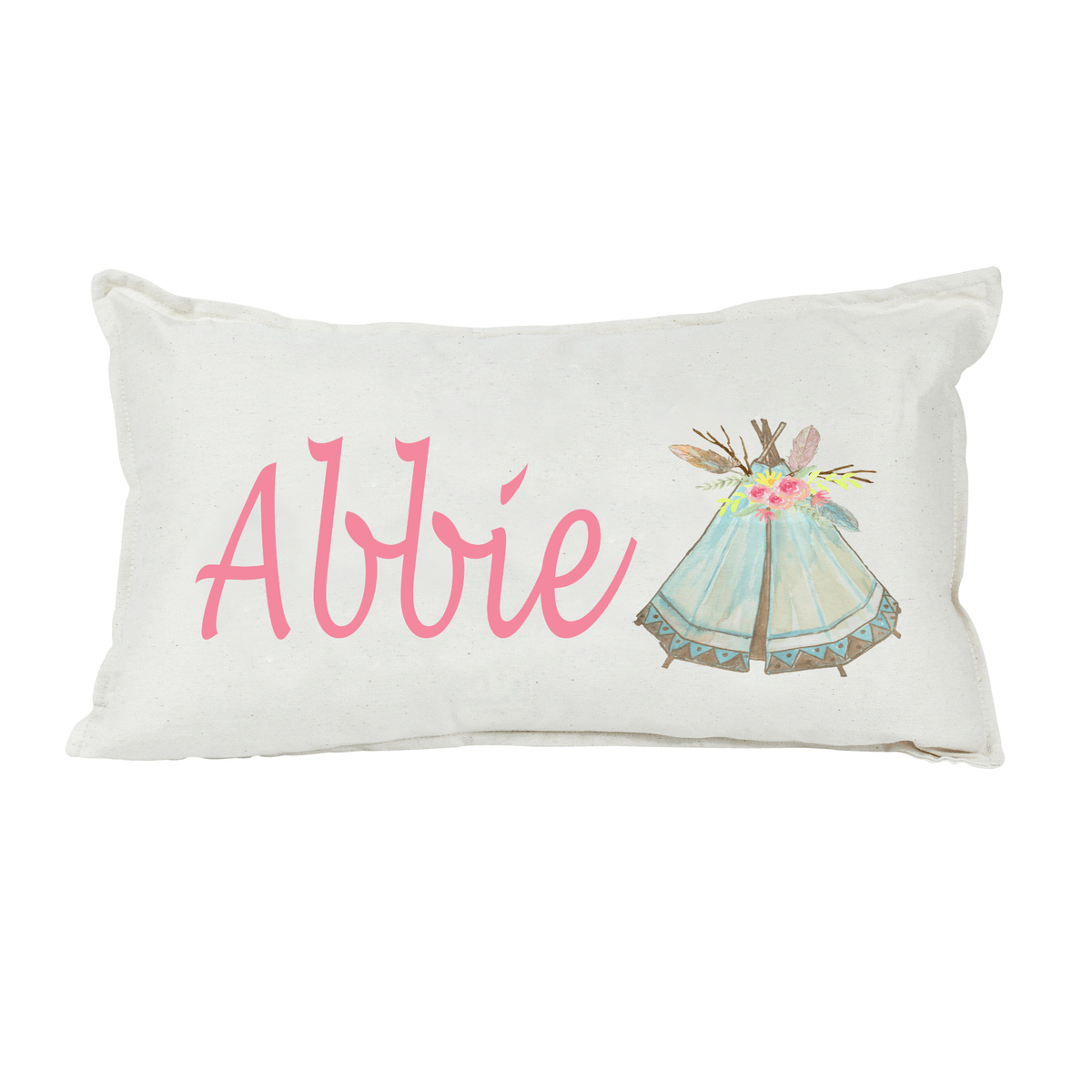 Lil Green Rhino boho pillow TEEPEE RECTANGLE PILLOW