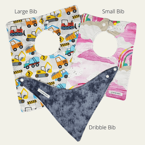 Lil Green Rhino Rainbow - Small Bib